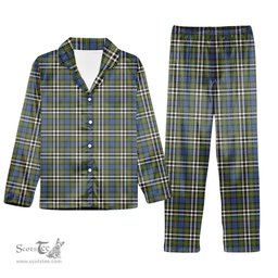 ScotsTee Shop Scottish MacDonell of Glengarry Dress Ancient Tartan Pajama Satin Velvet Flannel Pajama Set