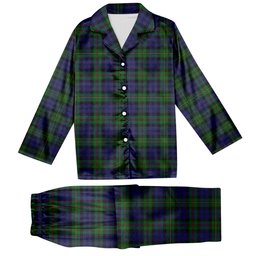 ScotsTee Shop Scottish MacEwan Tartan Pajama Satin Velvet Flannel Pajama Set