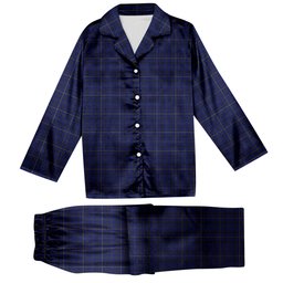 ScotsTee Shop Scottish Moon New Maldon Surrey Tartan Pajama Satin Velvet Flannel Pajama Set