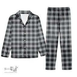 ScotsTee Shop Scottish McRae Dress Tartan Pajama Satin Velvet Flannel Pajama Set