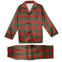 ScotsTee Shop Scottish McPherson of Cluny Ancient Tartan Pajama Satin Velvet Flannel Pajama Set