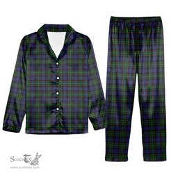 ScotsTee Shop Scottish Mowat Clans Originaux Tartan Pajama Satin Velvet Flannel Pajama Set