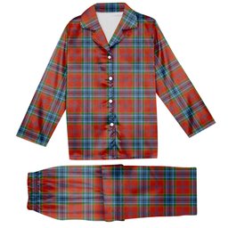 ScotsTee Shop Scottish MacCreary Ancient Tartan Pajama Satin Velvet Flannel Pajama Set
