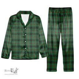 ScotsTee Shop Scottish MacArthur-Fox Modern Tartan Pajama Satin Velvet Flannel Pajama Set
