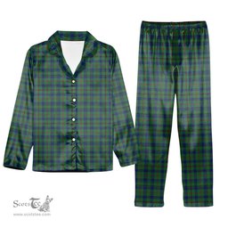 ScotsTee Shop Scottish Moncreiffe of Atholl Modern Tartan Pajama Satin Velvet Flannel Pajama Set