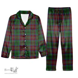ScotsTee Shop Scottish MacCulloch Tartan Pajama Satin Velvet Flannel Pajama Set