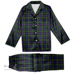 ScotsTee Shop Scottish Murray of Atholl Tartan Pajama Satin Velvet Flannel Pajama Set