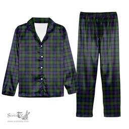 ScotsTee Shop Scottish Murray of Atholl Tartan Pajama Satin Velvet Flannel Pajama Set