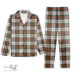 ScotsTee Shop Scottish MacDuff Dress Ancient Tartan Pajama Satin Velvet Flannel Pajama Set