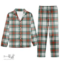 ScotsTee Shop Scottish MacBeth Dress  Ancient Tartan Pajama Satin Velvet Flannel Pajama Set