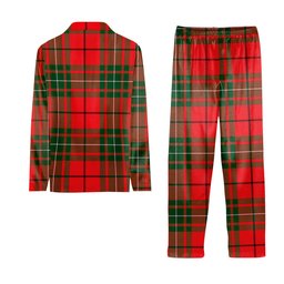 ScotsTee Shop Scottish MacAuley Modern Tartan Pajama Satin Velvet Flannel Pajama Set