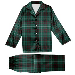 ScotsTee Shop Scottish MacAuley of Lewis Modern Tartan Pajama Satin Velvet Flannel Pajama Set