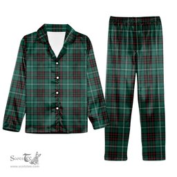 ScotsTee Shop Scottish MacAuley of Lewis Modern Tartan Pajama Satin Velvet Flannel Pajama Set