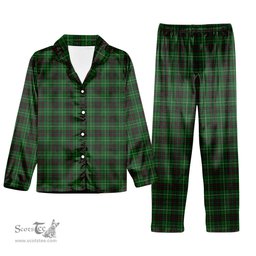 ScotsTee Shop Scottish MacAuley of Lewis Tartan Pajama Satin Velvet Flannel Pajama Set