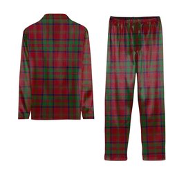 ScotsTee Shop Scottish MacDonald of Glencoe Modern Tartan Pajama Satin Velvet Flannel Pajama Set