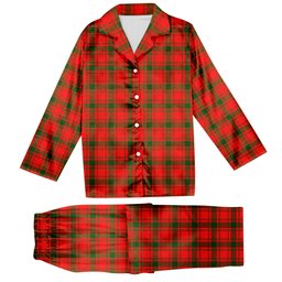 ScotsTee Shop Scottish McQueary Modern Tartan Pajama Satin Velvet Flannel Pajama Set