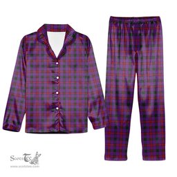 ScotsTee Shop Scottish Montgomery Modern Tartan Pajama Satin Velvet Flannel Pajama Set