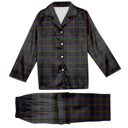 ScotsTee Shop Scottish MacClellan Tartan Pajama Satin Velvet Flannel Pajama Set