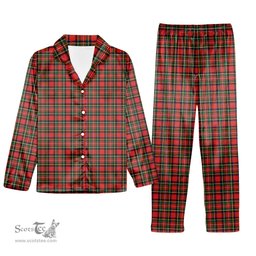 ScotsTee Shop Scottish Monypenny Tartan Pajama Satin Velvet Flannel Pajama Set
