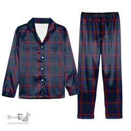 ScotsTee Shop Scottish Montgomery of Ayrshire Modern Tartan Pajama Satin Velvet Flannel Pajama Set