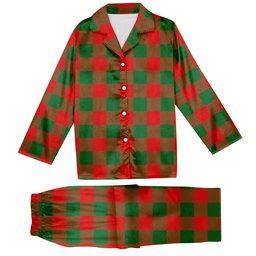 ScotsTee Shop Scottish Moncrieff Modern Tartan Pajama Satin Velvet Flannel Pajama Set