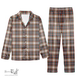 ScotsTee Shop Scottish MacFarlane Dress Ancient Tartan Pajama Satin Velvet Flannel Pajama Set