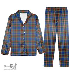 ScotsTee Shop Scottish MacBeth Ancient SC Tartan Pajama Satin Velvet Flannel Pajama Set