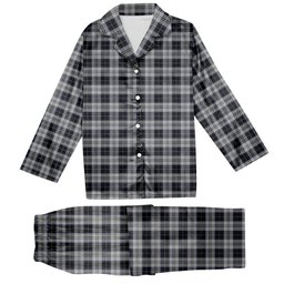 ScotsTee Shop Scottish Menzies Black Dress Tartan Pajama Satin Velvet Flannel Pajama Set