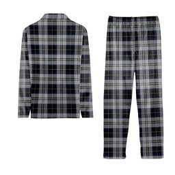 ScotsTee Shop Scottish Menzies Black Dress Tartan Pajama Satin Velvet Flannel Pajama Set