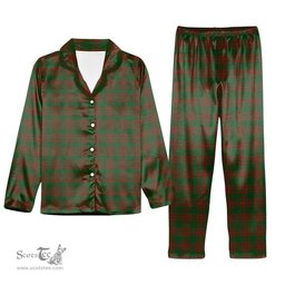 ScotsTee Shop Scottish Menzies Tartan Pajama Satin Velvet Flannel Pajama Set