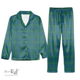 ScotsTee Shop Scottish Montgomery Ancient Tartan Pajama Satin Velvet Flannel Pajama Set