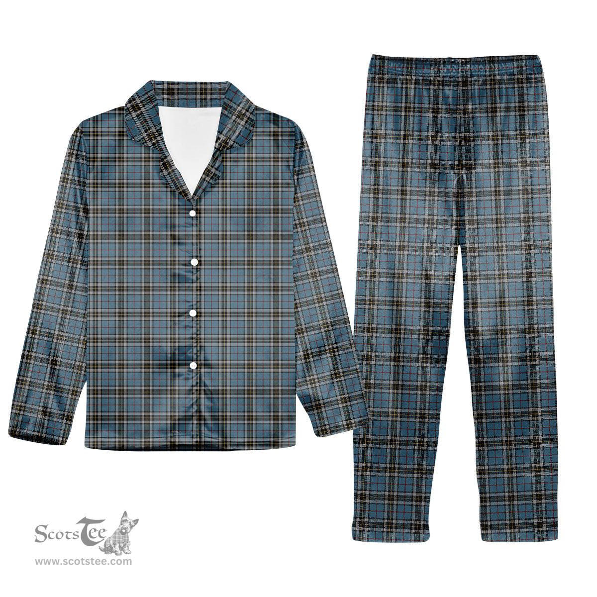 ScotsTee Shop Scottish McTavish Dress Tartan Pajama Satin Velvet Flannel Pajama Set