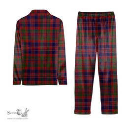 ScotsTee Shop Scottish MacDonald of Boisdale Tartan Pajama Satin Velvet Flannel Pajama Set