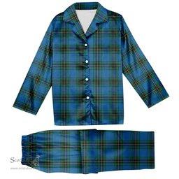 ScotsTee Shop Scottish Murray of Elibank Ancient Tartan Pajama Satin Velvet Flannel Pajama Set