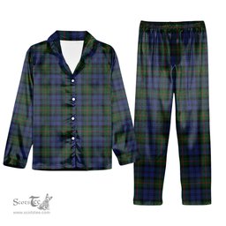 ScotsTee Shop Scottish Murray 1810 Tartan Pajama Satin Velvet Flannel Pajama Set
