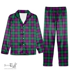 ScotsTee Shop Scottish MacArthur Milton Tartan Pajama Satin Velvet Flannel Pajama Set