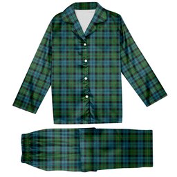 ScotsTee Shop Scottish MacEwan Ancient Tartan Pajama Satin Velvet Flannel Pajama Set