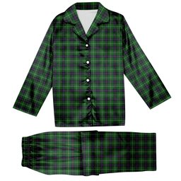 ScotsTee Shop Scottish MacDonald of The Isles Tartan Pajama Satin Velvet Flannel Pajama Set