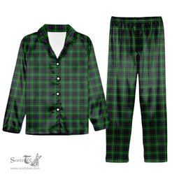 ScotsTee Shop Scottish MacDonald of The Isles Tartan Pajama Satin Velvet Flannel Pajama Set
