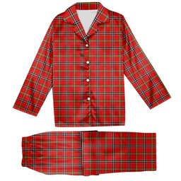 ScotsTee Shop Scottish Meldrum Dress Modern Tartan Pajama Satin Velvet Flannel Pajama Set