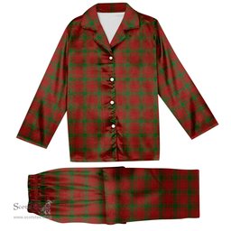 ScotsTee Shop Scottish McQueary Tartan Pajama Satin Velvet Flannel Pajama Set