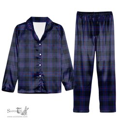 ScotsTee Shop Scottish Morgan Modern Tartan Pajama Satin Velvet Flannel Pajama Set