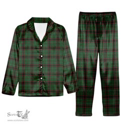ScotsTee Shop Scottish MacDiarmid 2 Tartan Pajama Satin Velvet Flannel Pajama Set