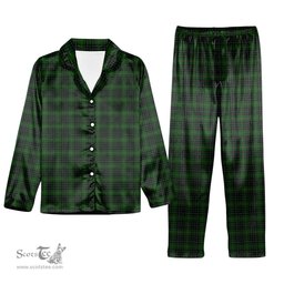 ScotsTee Shop Scottish MacAulay Hunting Tartan Pajama Satin Velvet Flannel Pajama Set