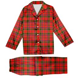 ScotsTee Shop Scottish Monroe Modern Tartan Pajama Satin Velvet Flannel Pajama Set