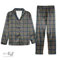 ScotsTee Shop Scottish McTavish Hunting Ancient Tartan Pajama Satin Velvet Flannel Pajama Set