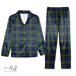 ScotsTee Shop Scottish Moore Modern Tartan Pajama Satin Velvet Flannel Pajama Set