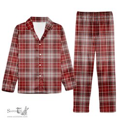 ScotsTee Shop Scottish MacDougall Dress Tartan Pajama Satin Velvet Flannel Pajama Set