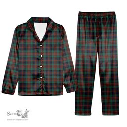ScotsTee Shop Scottish MacDuff Hunting Modern Tartan Pajama Satin Velvet Flannel Pajama Set