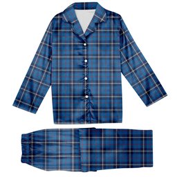 ScotsTee Shop Scottish McRae of America Modern Tartan Pajama Satin Velvet Flannel Pajama Set